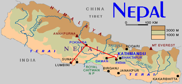 Itinéraire au Népal