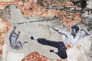 « The real Bruce Lee would never do this » d'Ernest Zacharevic